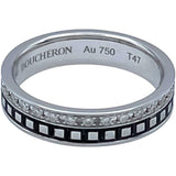ブシュロン BOUCHERON キャトルブラックダイヤリング ブラック/ホワイトゴールド Au750/ダイヤモンド ジュエリー