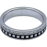 ブシュロン BOUCHERON キャトルブラックダイヤリング ブラック/ホワイトゴールド Au750/ダイヤモンド ジュエリー