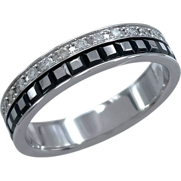 ブシュロン BOUCHERON キャトルブラックダイヤリングラージ ホワイトゴールド Au750 ブラックセラミック ジュエリー 2300044918537_1_600x600_crop_c