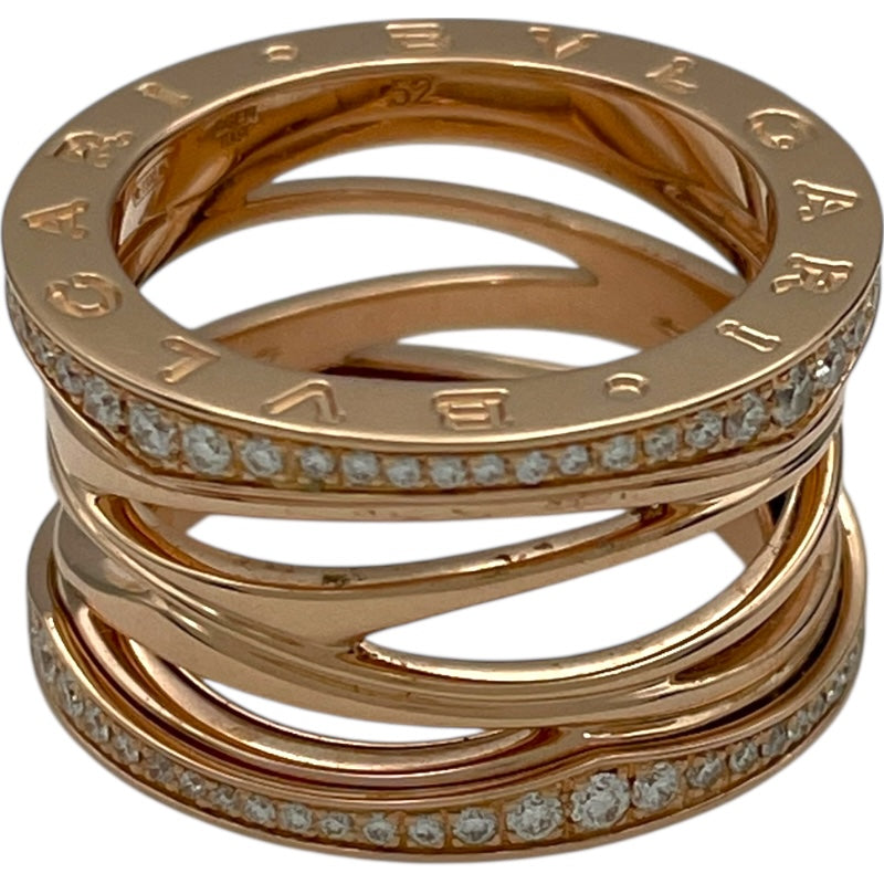 ブルガリ BVLGARI ビーゼロワンレジェンドダイヤリング ピンクゴールド