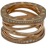 ブルガリ BVLGARI ビーゼロワンレジェンドダイヤリング ピンクゴールド Au750 ジュエリー