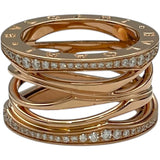 ブルガリ BVLGARI ビーゼロワンレジェンドダイヤリング ピンクゴールド Au750 ジュエリー