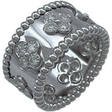 ヴァンクリーフ＆アーペル Van Cleef & Arpels ペルレクローバーリング ミディアム ホワイトゴールド Au750 ダイヤモンド ジュエリー