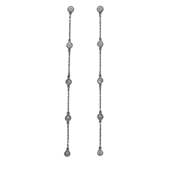 ティファニー TIFFANY＆CO バイザヤード ドロップピアス プラチナ