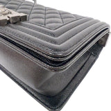 シャネル CHANEL ボーイシャネル20 A67085 ブラック シルバー金具 キャビアスキン レディース ショルダーバッグ