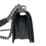 シャネル CHANEL ボーイシャネル20 A67085 ブラック シルバー金具 キャビアスキン レディース ショルダーバッグ
