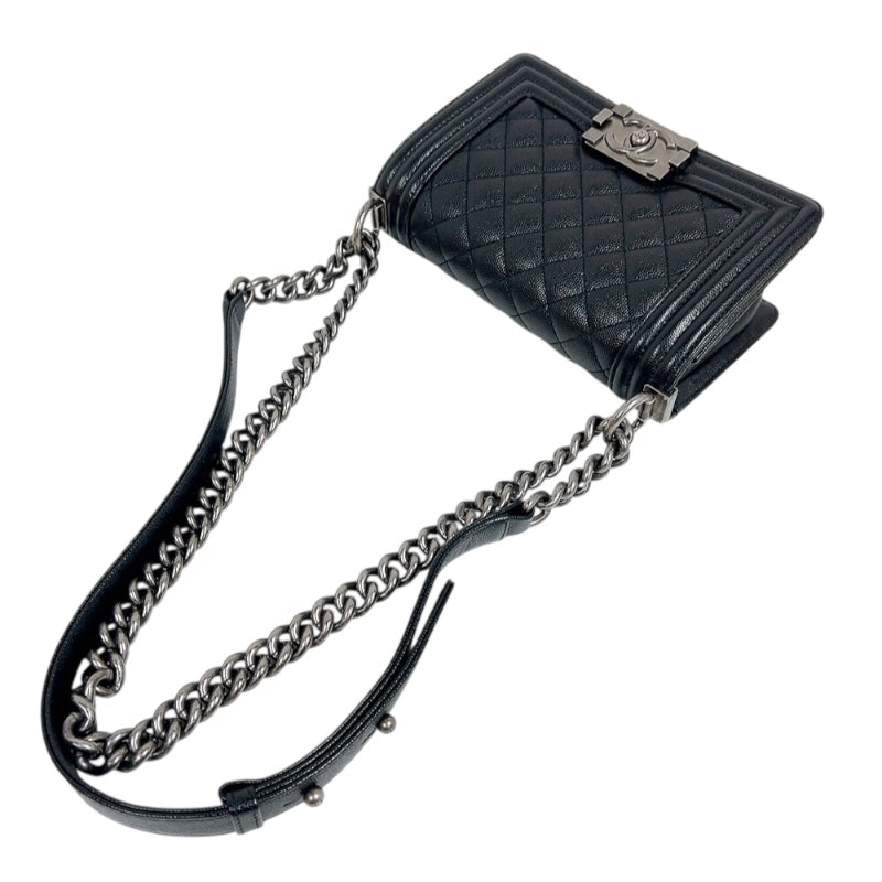 シャネル CHANEL ボーイシャネル20 A67085 ブラック シルバー金具 キャビアスキン レディース ショルダーバッグ シャネル CHANEL ボーイシャネル20 A67085 ブラック シルバー金具