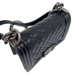 シャネル CHANEL ボーイシャネル20 A67085 ブラック シルバー金具 キャビアスキン レディース ショルダーバッグ