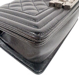 シャネル CHANEL ボーイシャネル20 A67085 ブラック シルバー金具 キャビアスキン レディース ショルダーバッグ