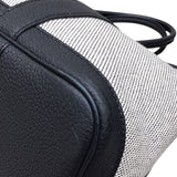 エルメス HERMES ガーデンパーティTPM X刻 アイボリー・ブラック トワル・ネゴンダ ユニセックス ハンドバッグ