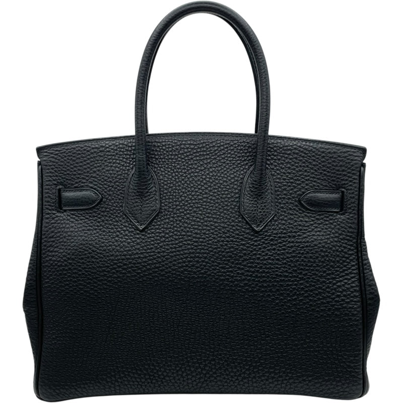 エルメス HERMES バーキン30 □H刻 ブラック SV金具 トゴ レディース