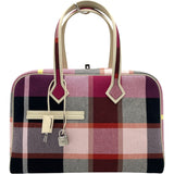 エルメス HERMES ヴィクトリア3 35 トワルキャドリーユ B刻 ピンク/ブラック SV金具 トワルキャドリーユ レディース ハンドバッグ