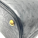 エルメス HERMES ボリード31 ◯Z刻 ブラック SV金具 オーストリッチ レディース ハンドバッグ