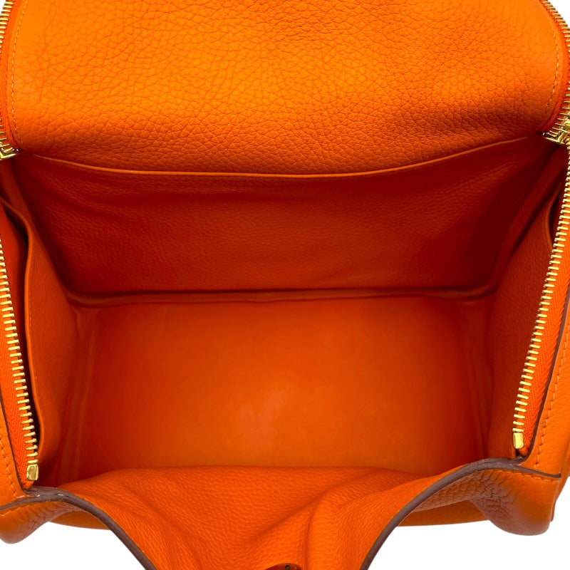 エルメス HERMES リンディ30 □O刻 オレンジ ゴールド金具 トリヨン
