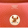 エルメス HERMES リンディ30 □O刻 オレンジ ゴールド金具 トリヨン レディース ボストンバッグ