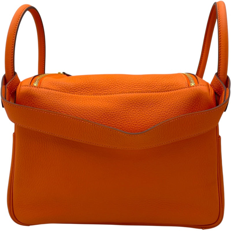 エルメス HERMES リンディ30 □O刻 オレンジ ゴールド金具 トリヨン