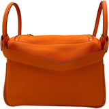 エルメス HERMES リンディ30 □O刻 オレンジ ゴールド金具 トリヨン レディース ボストンバッグ