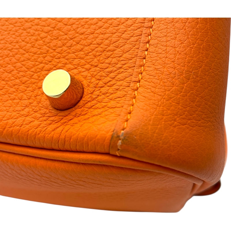 エルメス HERMES リンディ30 □O刻 オレンジ ゴールド金具 トリヨン
