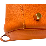 エルメス HERMES リンディ30 □O刻 オレンジ ゴールド金具 トリヨン レディース ボストンバッグ