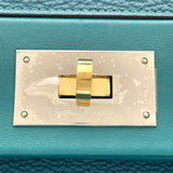 エルメス HERMES ヴァンキャトル35 □B刻 マラカイト SV/GD金具 トリヨン レディース ハンドバッグ