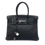 エルメス HERMES バーキン30 □J刻 ブラック/SV金具 トゴ レディース ハンドバッグ
