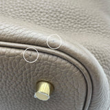 エルメス HERMES ピコタンロックMM タッチ Y刻 エトゥープ GD金具 トリヨン/アリゲーターリセ レディース ハンドバッグ