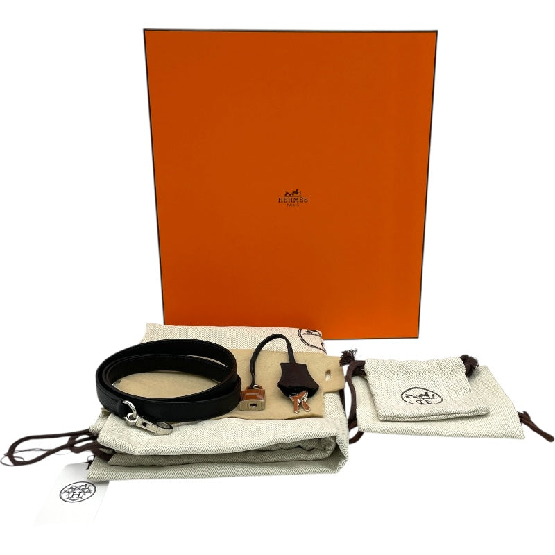 エルメス HERMES ケリー25 外縫い K刻印 (2025年製) ブラック シルバー