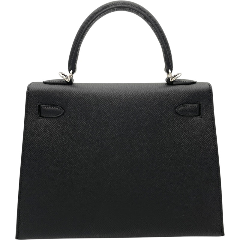 エルメス HERMES ケリー25 外縫い K刻印 (2025年製) ブラック シルバー
