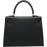 エルメス HERMES ケリー25 外縫い K刻印　(2025年製) ブラック　シルバー金具 ヴォーエプソン レディース ショルダーバッグ