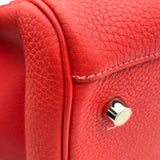 エルメス HERMES リンディ30 T刻印　(2015年製) ルージュピヴォワンヌ シルバー金具 トリヨンクレマンス レディース ハンドバッグ