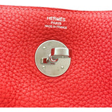エルメス HERMES リンディ30 T刻印　(2015年製) ルージュピヴォワンヌ シルバー金具 トリヨンクレマンス レディース ハンドバッグ