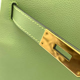 エルメス HERMES ケリー28 内縫い Y刻印　(2020年製) ヴェールクリケット　ゴールド金具 エバーカラー レディース ショルダーバッグ