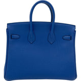 エルメス HERMES バーキン25 U刻 ブルーフランス トゴ レディース ハンドバッグ