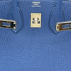エルメス HERMES バーキン25 U刻 ブルーフランス トゴ レディース ハンドバッグ