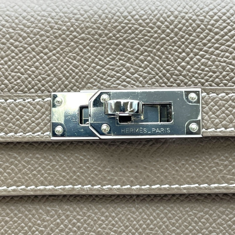 エルメス HERMES ケリーウォレット ロング A刻 エトゥープ SV金具