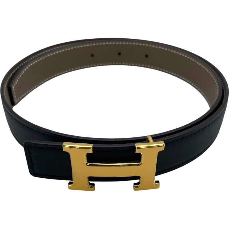 エルメス HERMES コンスタンスHベルト 70 W刻 ブラック・エトゥープ GD