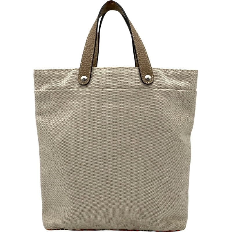 エルメス HERMES プティアッシュ トート ベージュ トワル・シルク