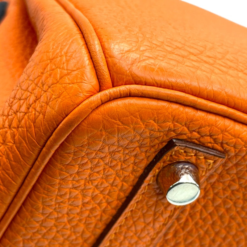 エルメス HERMES バーキン30 □P刻 オレンジ SV金具 トゴ レディース
