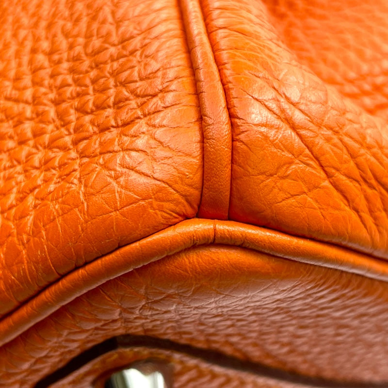 エルメス HERMES バーキン30 □P刻 オレンジ SV金具 トゴ レディース