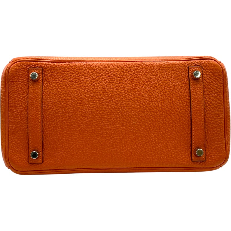 エルメス HERMES バーキン30 □P刻 オレンジ SV金具 トゴ レディース