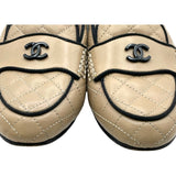 シャネル CHANEL ココマークマトラッセローファー G33861 ベージュ レザー レディース ローファー