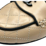 シャネル CHANEL ココマークマトラッセローファー G33861 ベージュ レザー レディース ローファー