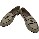 シャネル CHANEL ココマークマトラッセローファー G33861 ベージュ レザー レディース ローファー