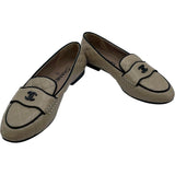 シャネル CHANEL ココマークマトラッセローファー G33861 ベージュ レザー レディース ローファー