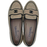 シャネル CHANEL ココマークマトラッセローファー G33861 ベージュ レザー レディース ローファー