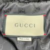 グッチ GUCCI レザーワッペンダウンジャケット 429854 ブラック ナイロン レディース ダウンジャケット