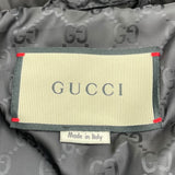 グッチ GUCCI レザーワッペンダウンジャケット 429854 ブラック ナイロン レディース ダウンジャケット