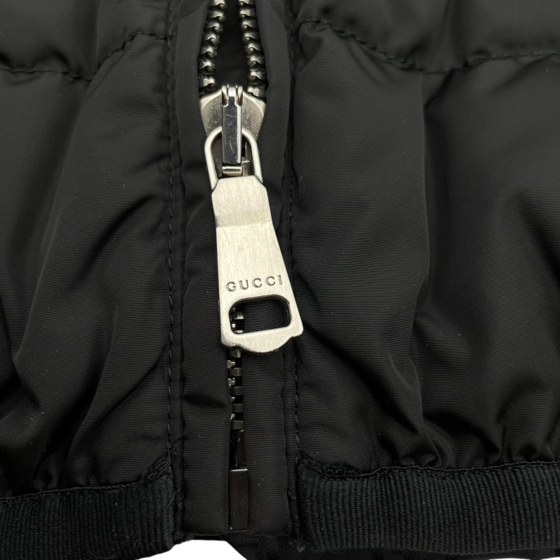 グッチ GUCCI レザーワッペンダウンジャケット 429854 ブラック