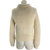 クリスチャン・ディオール Christian Dior BEE刺繍ボアジャケット 154V05AM114 アイボリー ウール レディース その他アウター