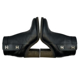 シャネル CHANEL ココマークターンロックショートブーツ G31285 ブラック レザー レディース ブーツ